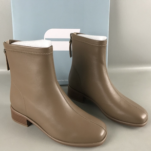 comely康莉正品女靴断码撤柜秋冬真皮时尚切尔西短靴法式风马丁靴