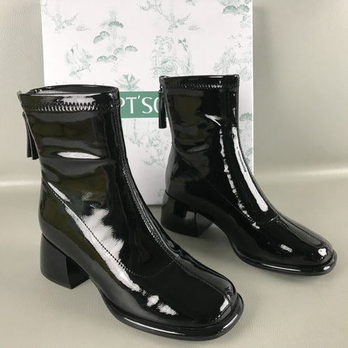 34.35码PT'SON百田森女靴断码撤柜秋冬英伦风切尔西靴百搭短筒靴