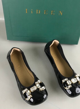 夏季手工女鞋断码撤柜夏季牛漆皮浅口单鞋轻便舒适套脚百搭豆豆鞋