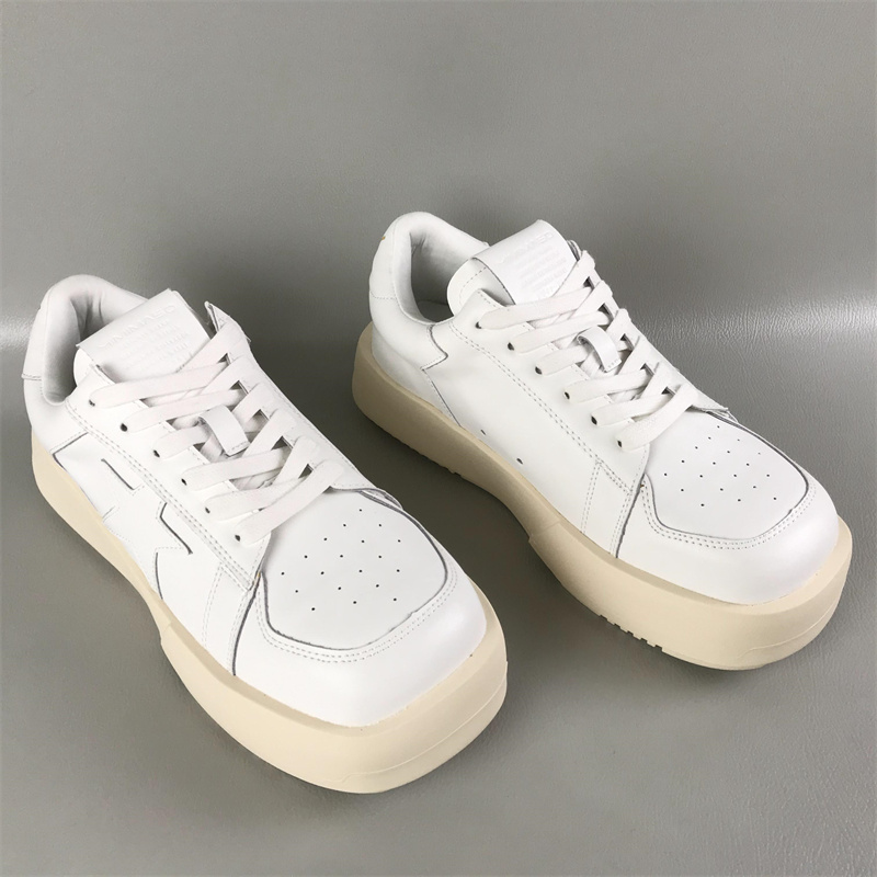 其他休闲厚底牛皮革板鞋