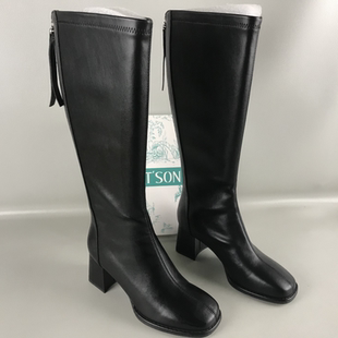 百田森女靴清仓撤柜秋冬显瘦高跟长筒靴百搭瘦瘦靴 SON 38.39码