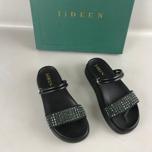 正品手工女鞋撤柜夏季厚底时尚烫钻休闲一字拖日常百搭沙滩凉拖鞋