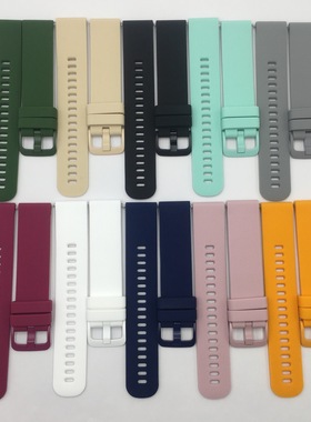 适用佳明vivoactive4/3硅胶表带Forerunner245/645小格纹表带腕带