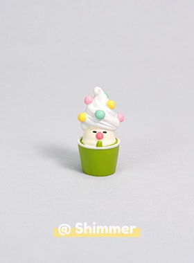 桌面工位可爱冰淇淋治愈装饰摆件