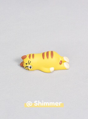 卡通黄色猫咪DIY装饰摆件礼物