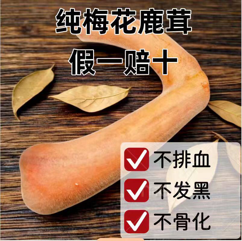 鲜鹿茸整根新鲜带血头茬二杠鹿茸头梅花鹿茸片泡酒专用整枝鹿角