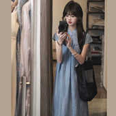 改良旗袍国风显瘦立领盘扣气质中长连衣裙子 新款 新中式 文艺女夏季