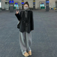高级设计感黑色西装 小个子宽松显瘦西服上衣 韩版 外套女春秋装 新款