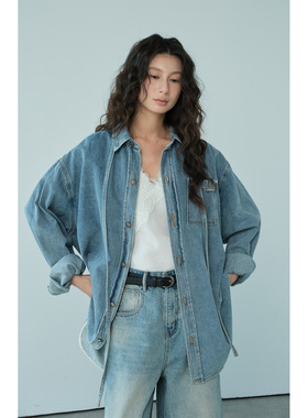 COMOS CMS 2026大版型宽松显瘦气质水洗女士牛仔外套女春季255158