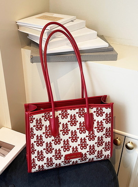 包包女士2025新款婚包红色新娘包结婚用手提包时尚单肩包托特包