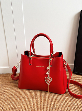 婚包女红色手提包新娘包2025新款结婚包包送母亲妈妈包时尚斜挎包