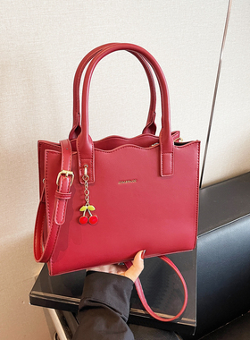 红色结婚包包女2025新款婚包日常可用新娘手提包时尚大容量托特包