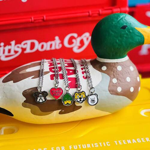 不锈钢长链王嘉尔同款动物头项链