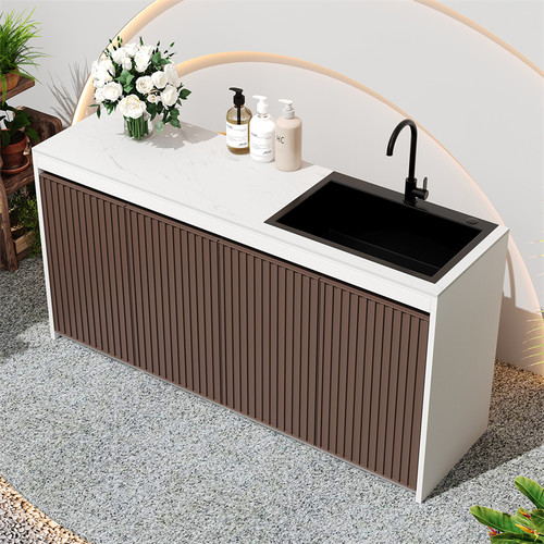 户外岩板蜂窝柜体洗手台铝合金