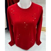 秋装 2025新款 上衣针织打底衫 中老年妈妈洋气小衫 望羽凤凰女羊毛衫