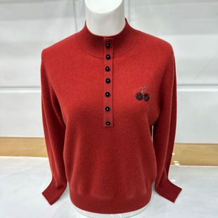 打底上衣依卡璐羊毛衫 针织衫 高贵洋气中老年人毛衣女装 妈妈羊毛衫