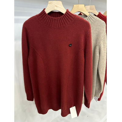 中长款毛衣女2025新款妈妈羊绒衫