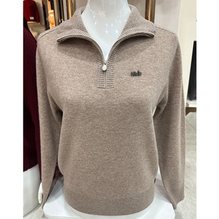 洋气羊绒打底衫 妈妈羊毛衫 翻领针织衫 2025新款 高贵洋气毛衣女款