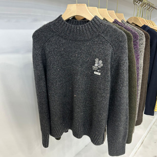 上衣超好看冬装 秋冬女高级感羊绒衫 内搭 2025新款 韩系慵懒毛衣女款