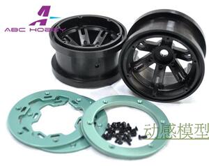 2.2金属夹片轮毂 幽灵AX9F0018 90020攀爬车尼龙轮毂轮胎免粘 4个