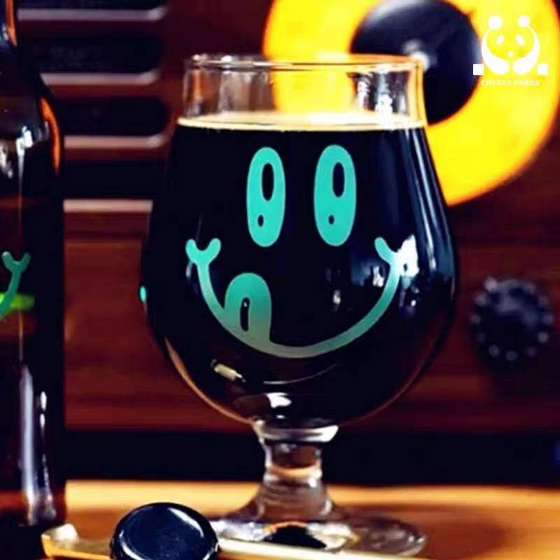 欧式笑脸帝国世涛IPA精酿啤酒杯郁金香杯大肚杯牛奶进口酒杯