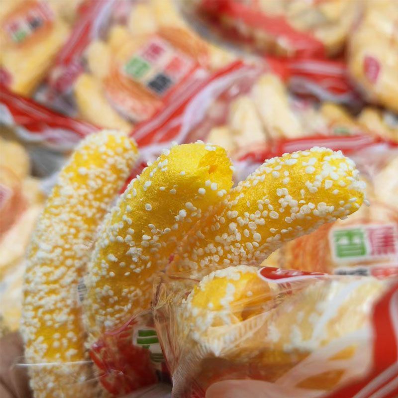 老式传统香蕉玉米玉米棒大米花糖爆米花膨化儿时怀旧休闲江米零食