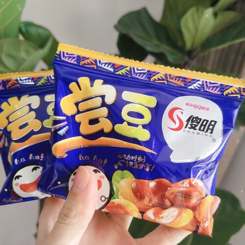 傻明兰花豆蚕豆休闲10包吃货8090后零食小吃豆类炒货坚果