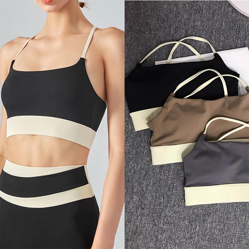 AYogasetlulu时尚休闲性感露背柔软弹力显瘦运动文胸女健身瑜伽服