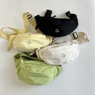 简约斜挎式 小麦穗运动胸包小众百搭男女通用ins新款 潮牌拉链时尚