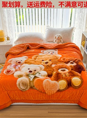 新款云貂绒豆豆被AB版被芯一体被云感保暖秋冬季