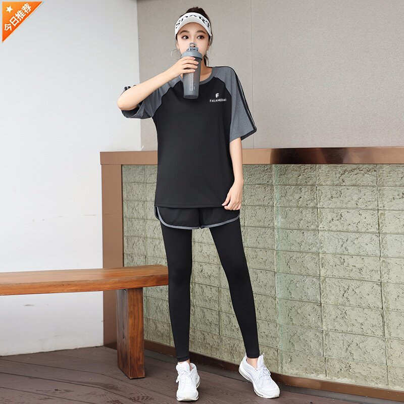 瑜伽服套装女2026新款高级感大码显瘦胖mm晨跑运动健身房专业速干