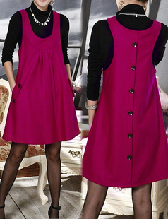 无袖 大码 打底修身 春季 马甲裙 毛呢子背心连衣裙秋冬款 女装 2021新款