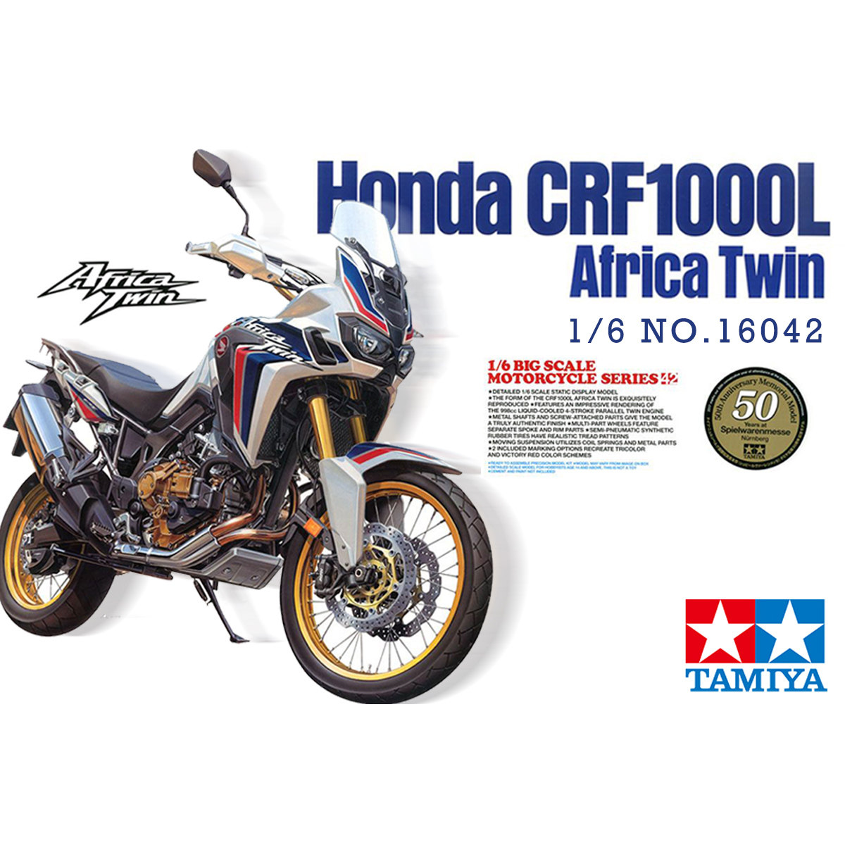 文华 田宫模型 1/6 本田 CRF 1000L 摩托车 16042 拼装模型