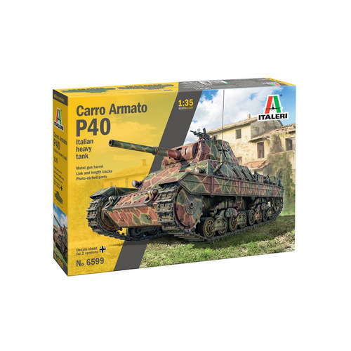 文华模型 意大利/ITALERI 1/35 P40 意大利重型坦克6599 拼装模型