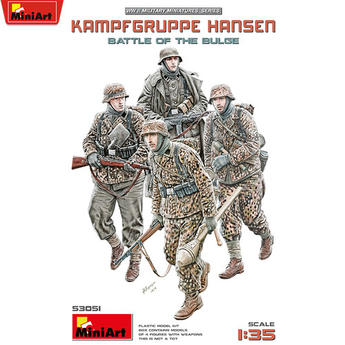 文华 MiniArt 1/35 德国 汉森战斗群 突出部战役兵人 53051