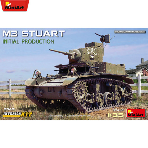 文华模型  MiniArt 1/35 M3斯图亚特轻型坦克 初期型带内构 35401