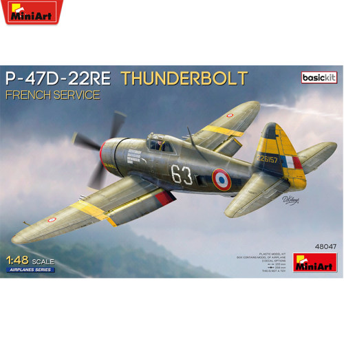文华模型MINIART 1/48 美 P-47D-22RE战斗机 基础版套件 48047