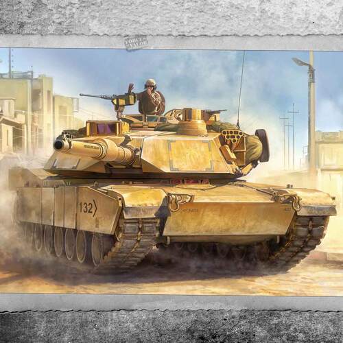 文华 FOV 拼装模型 1/72 美国M1A2艾布拉姆斯坦克 873005A