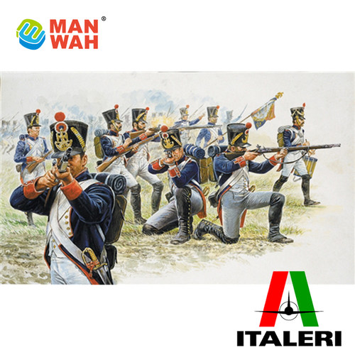 文华伊达雷利/Italeri 1/72法国步兵拿破仑战争1815兵人模型 6002