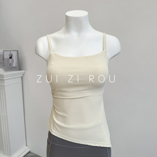 吊带跑步背心女运动文胸一体式胸垫防震速干透气健身内衣瑜伽上衣