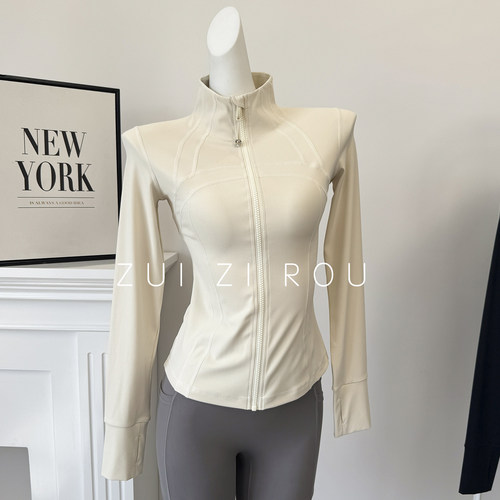 lulu同款瑜伽服外套女秋冬户外专业运动晨跑步长袖训练健身服上衣