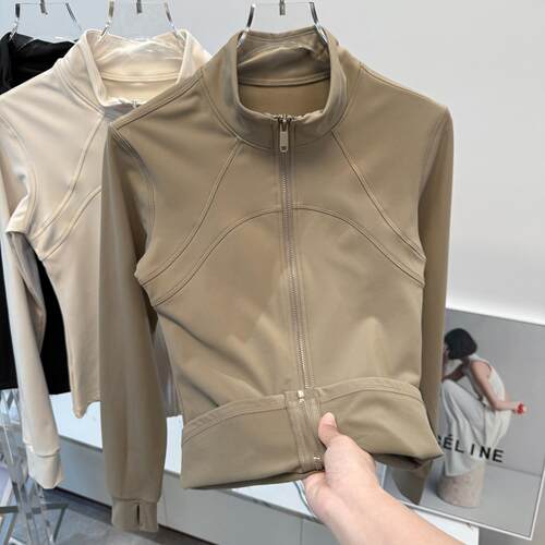 lulu同款瑜伽服外套秋冬紧身显瘦