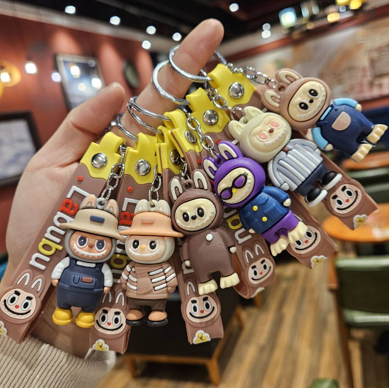 拉布布皮条钥匙扣立体书包挂件儿童学生奖品积分奖励开业活动礼品