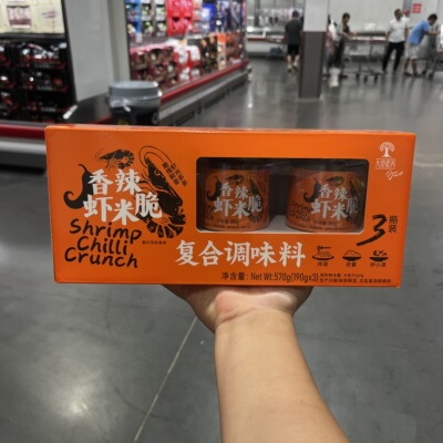 开市客大地素养香辣虾米脆拌饭酱开味下饭菜拌面酱海米虾仁海鲜酱