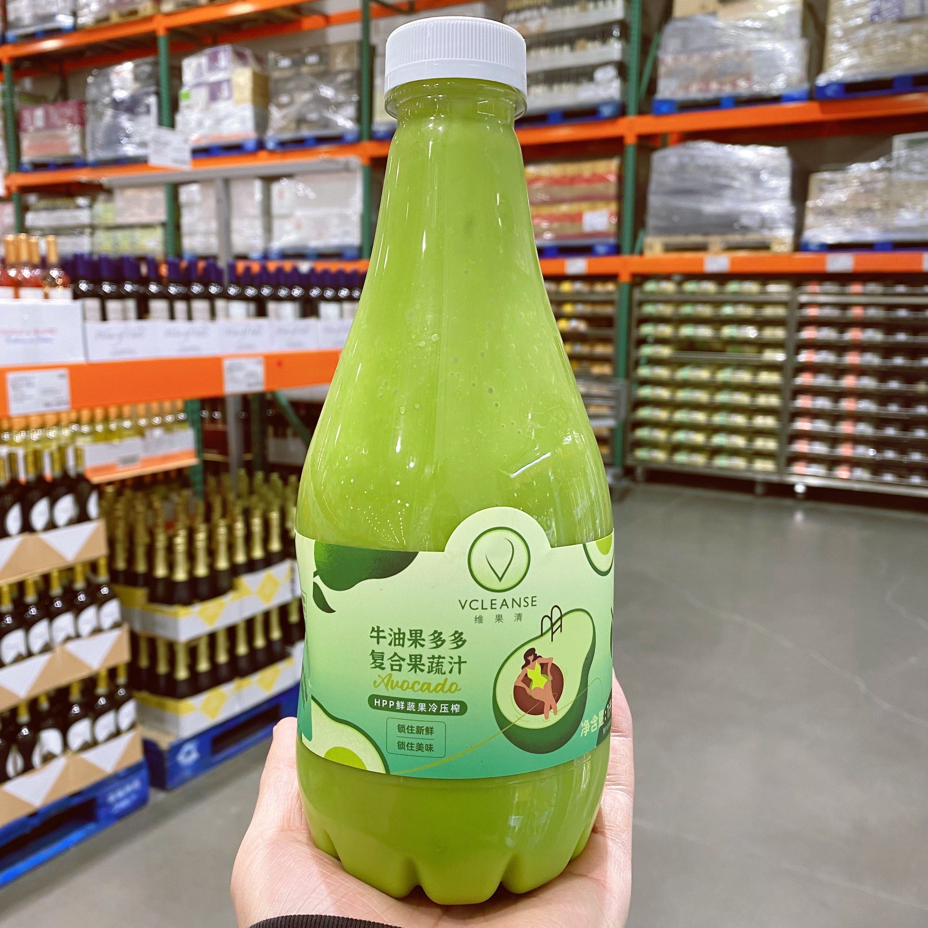 costco代购墨西哥牛油果复合果汁1l装新鲜榨饮料 维生素c纯果蔬汁