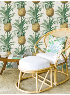 Dark Mind The Gap Wallpaper - Ananas菠萝图案 背景墙壁纸