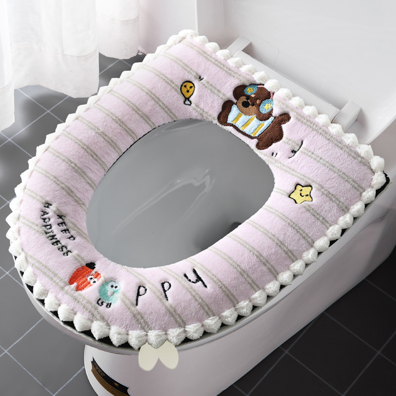 马桶垫坐垫四季通用家用冬季加厚卫生间卡通马桶坐便套圈贴