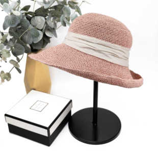 挚爱女神手作渔夫盆帽日系休闲和纸草编帽遮阳轻盈透气夏天帽子女