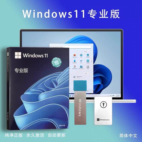 正版Windows11专业版系统u盘彩盒电脑重装win10Pro零售版retail