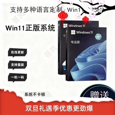 正版Windows11专业版系统u盘彩盒电脑重装win10Pro零售版retail